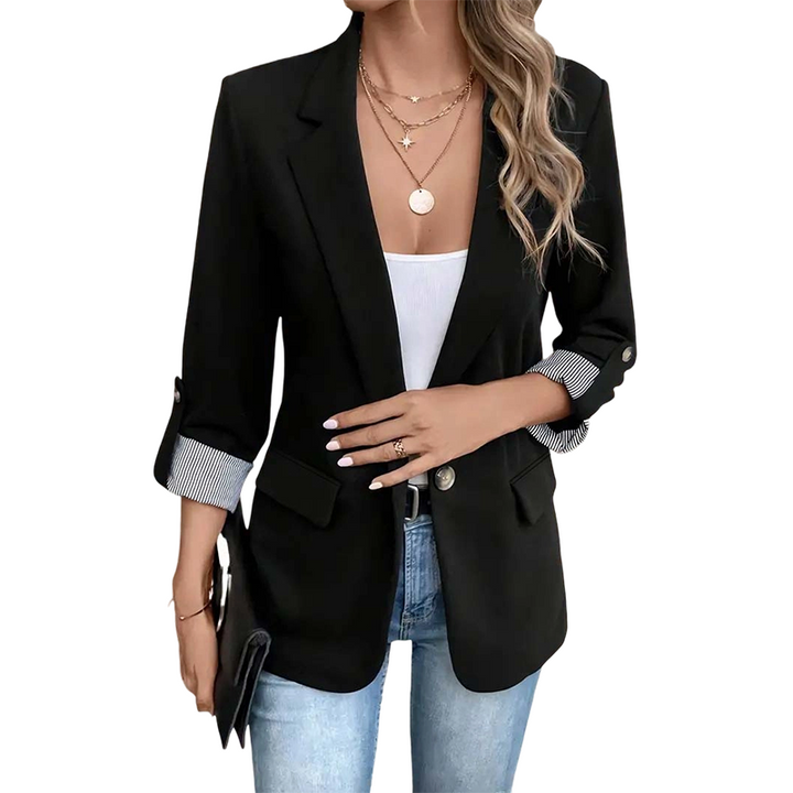 Neravelle - Blazer personalizável com mangas arregaçadas