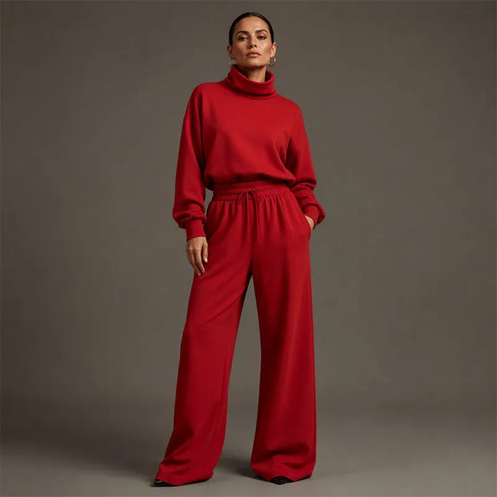 Orianna - Conjunto de duas peças com gola alta e toque suave