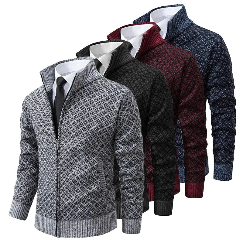 Aris - Cardigan com fecho frontal e padrão
