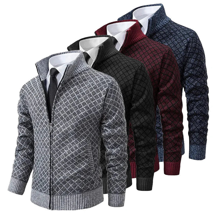 Aris - Cardigan com fecho frontal e padrão
