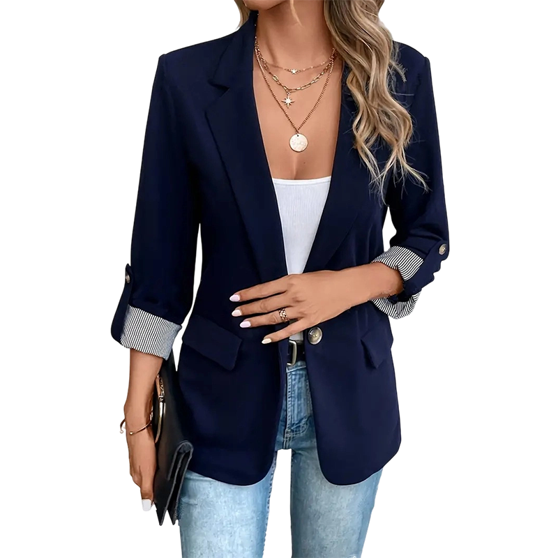 Neravelle - Blazer personalizável com mangas arregaçadas