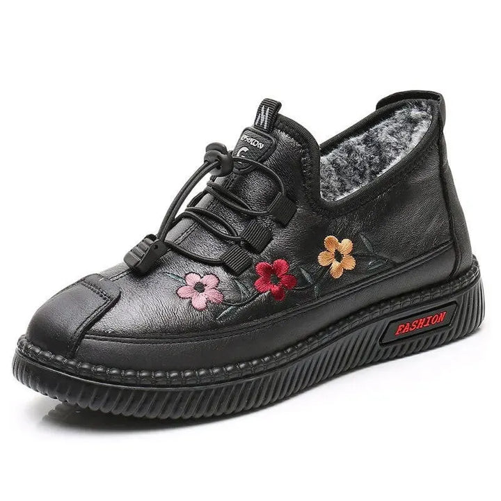 Verisse - Botins confortáveis com bordados florais