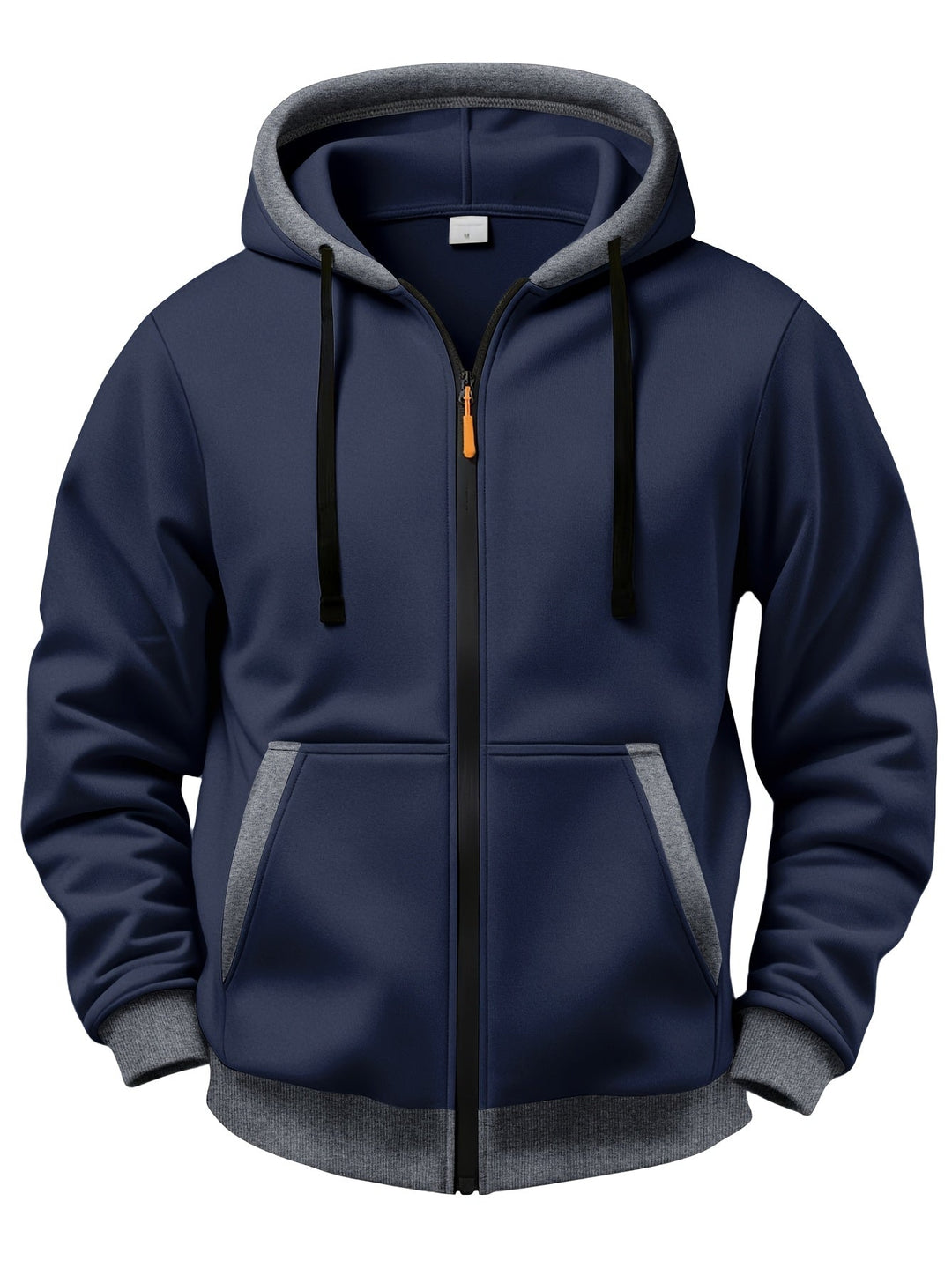 Brenner - Casaco com capuz e fecho de correr de toque suave