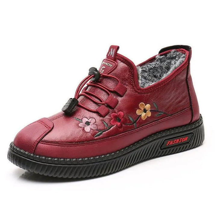 Verisse - Botins confortáveis com bordados florais