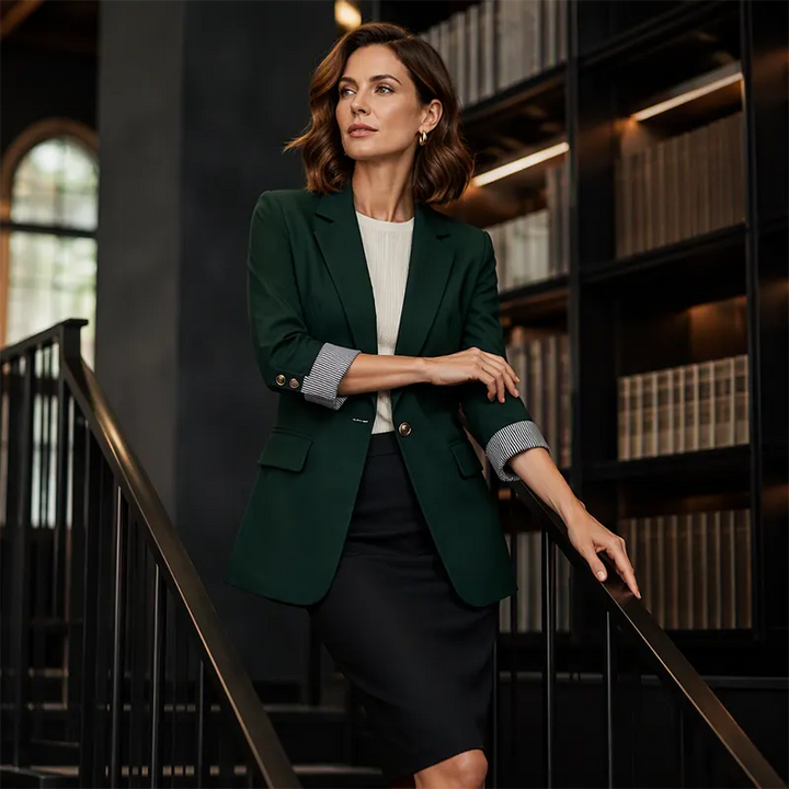 Neravelle - Blazer personalizável com mangas arregaçadas
