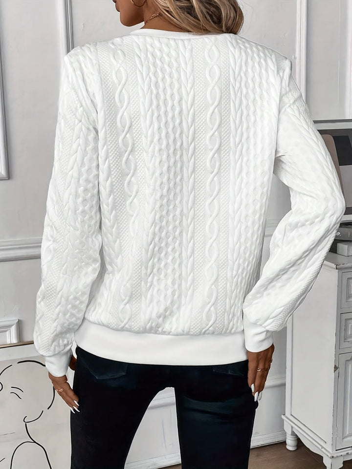 Delorina - Camisola com fecho de correr frontal e toque suave