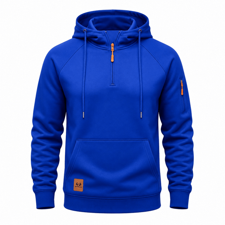 Sterling - Sweat com capuz de meio fecho e toque suave