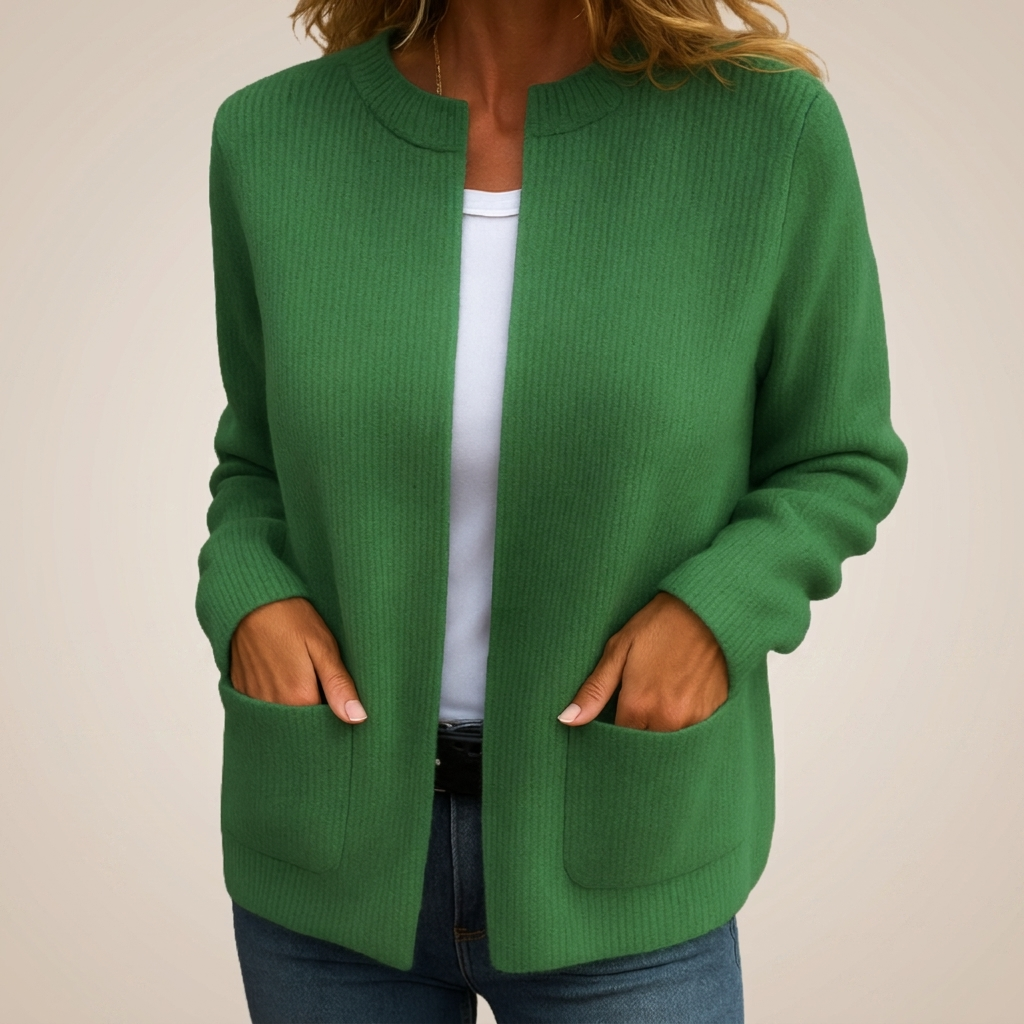 Avenelle - Cardigan em malha de corte descontraído com bolsos