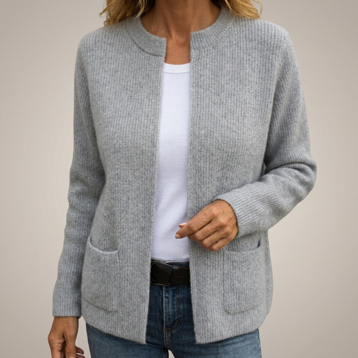 Avenelle - Cardigan em malha de corte descontraído com bolsos