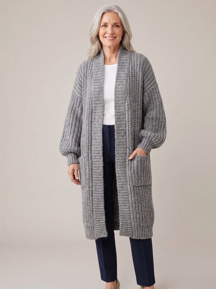 Rosalienne - Cardigan comprido com toque suave