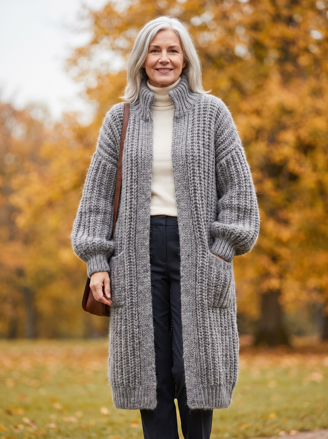Rosalienne - Cardigan comprido com toque suave