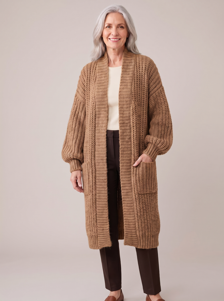 Rosalienne - Cardigan comprido com toque suave
