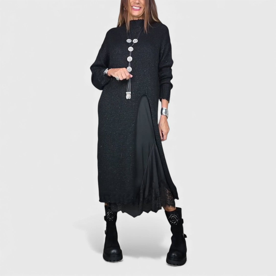 Aravina - Conjunto de camisola e vestido em camadas com toque suave