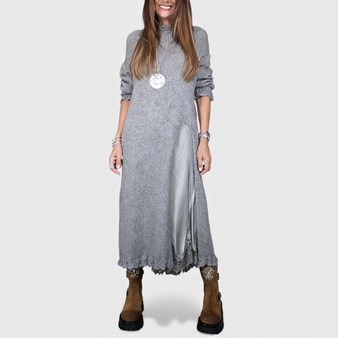 Aravina - Conjunto de camisola e vestido em camadas com toque suave