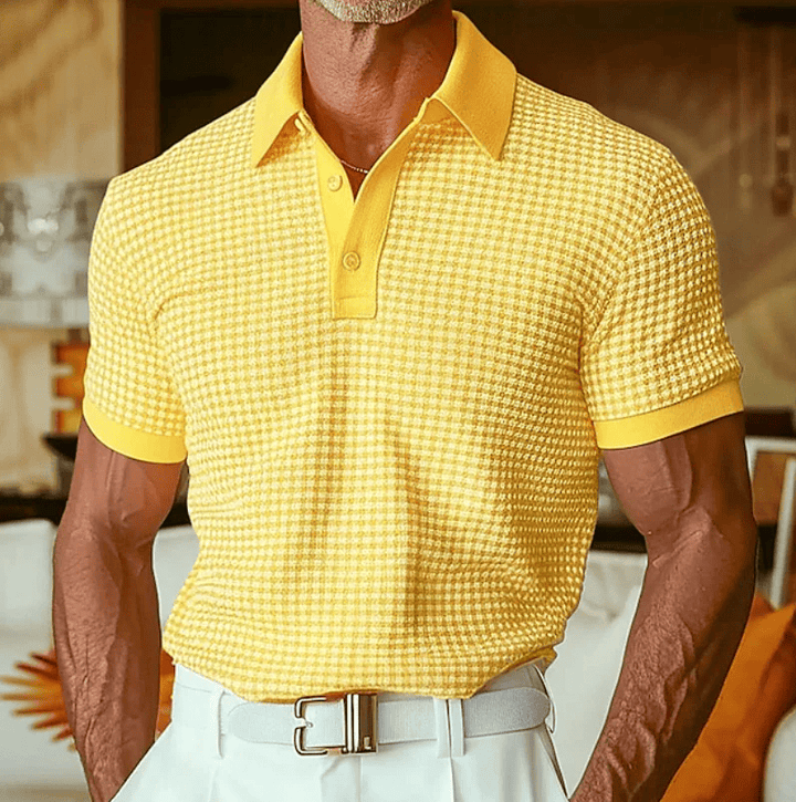 Beren - Polo xadrez texturado
