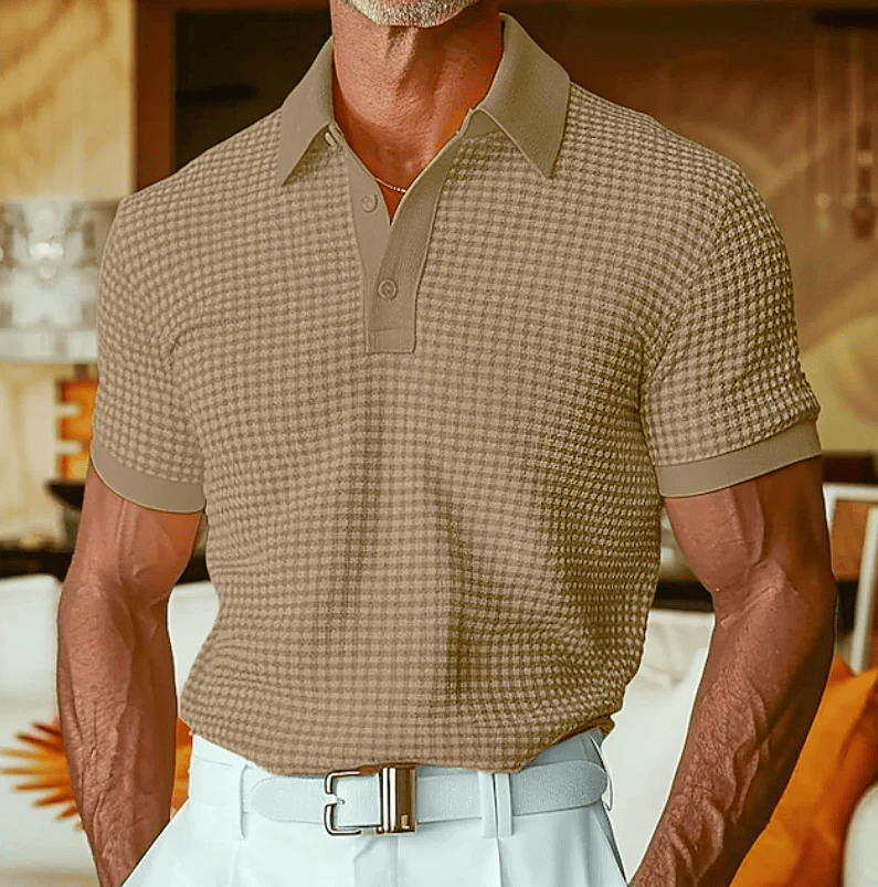 Beren - Polo xadrez texturado