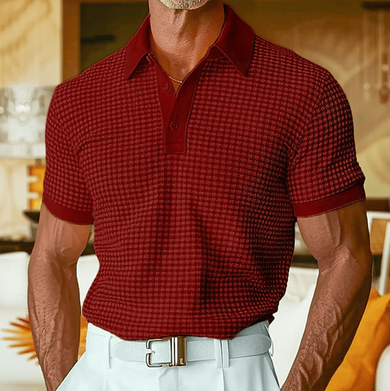 Beren - Polo xadrez texturado