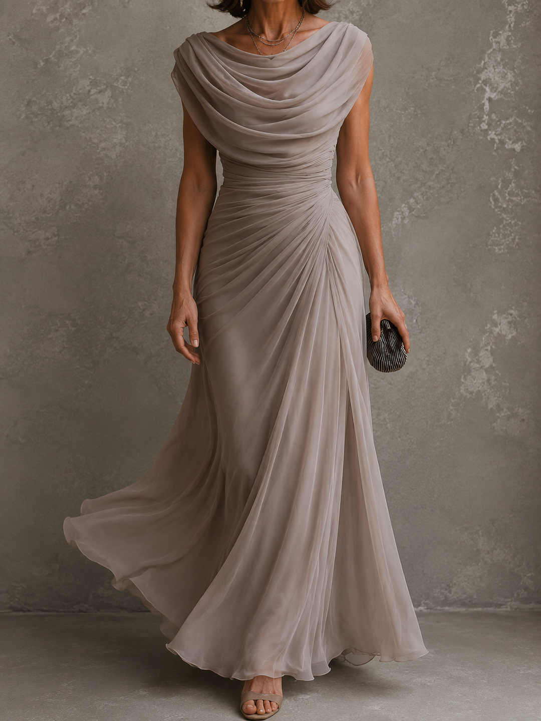 Zorabelle - Vestido comprido drapeado
