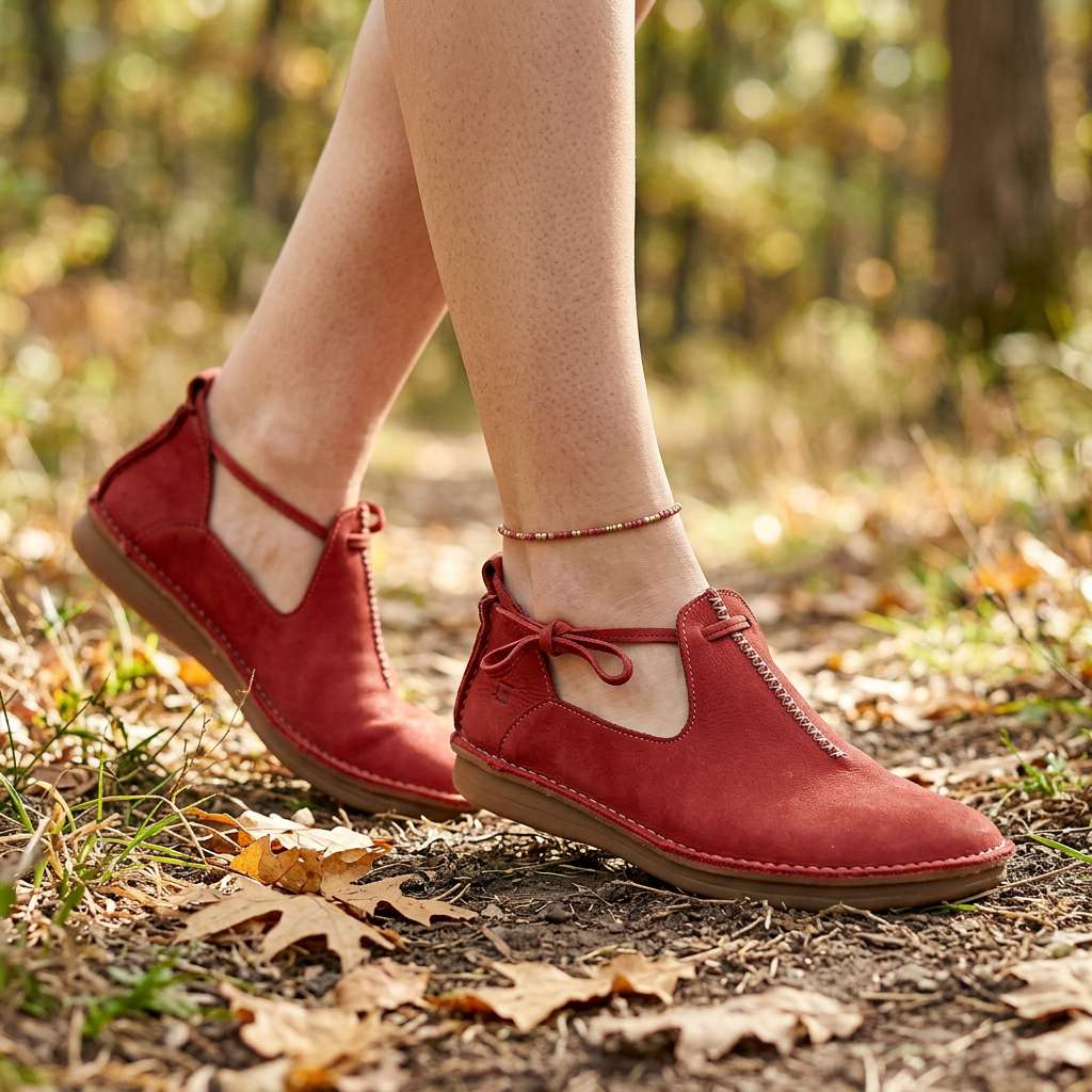 Delaina - Sapatos de atacadores em couro vintage