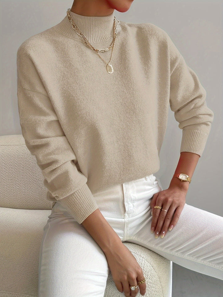 Astra - Camisola de gola alta de corte descontraído