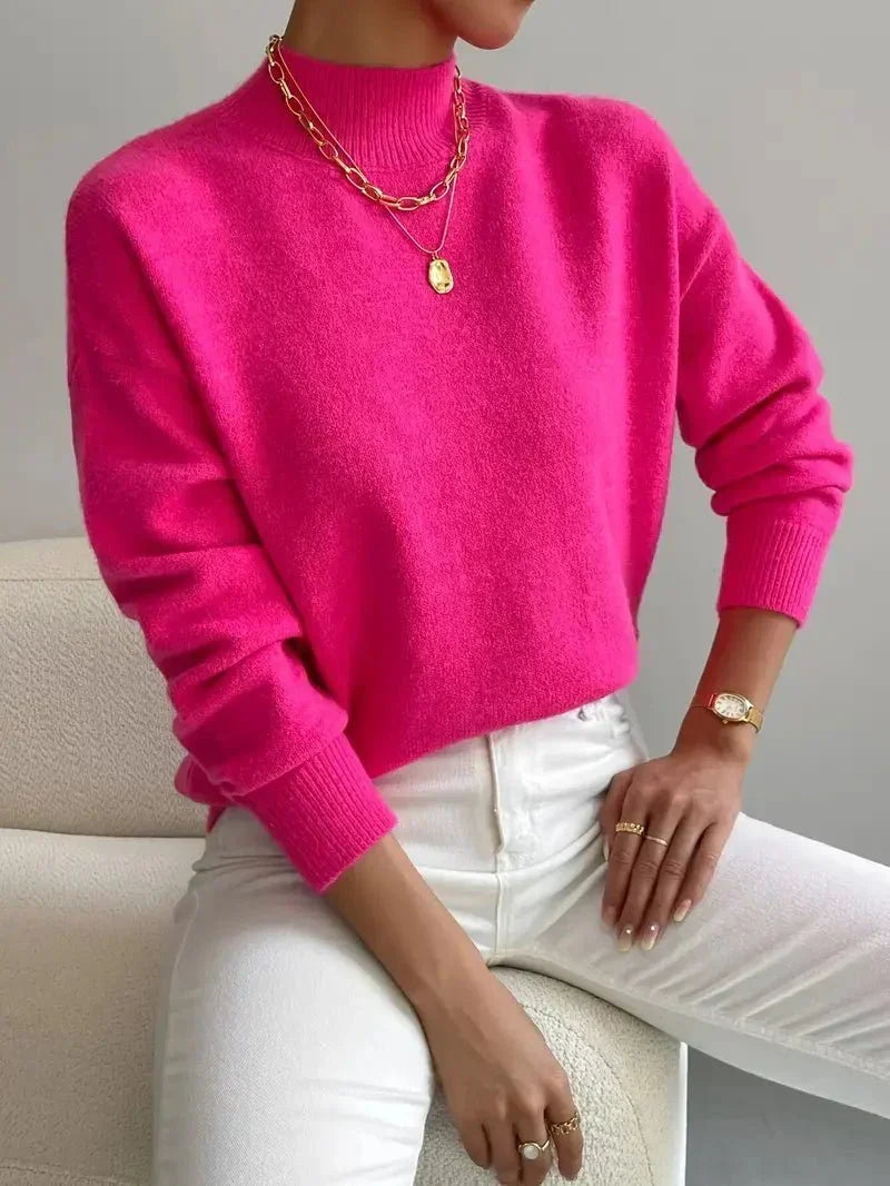 Astra - Camisola de gola alta de corte descontraído