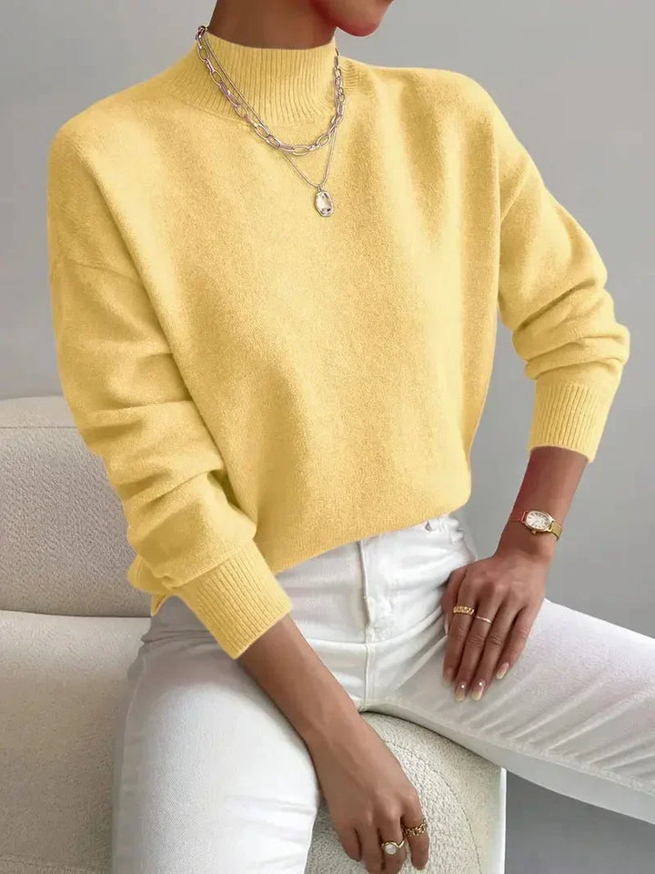 Astra - Camisola de gola alta de corte descontraído