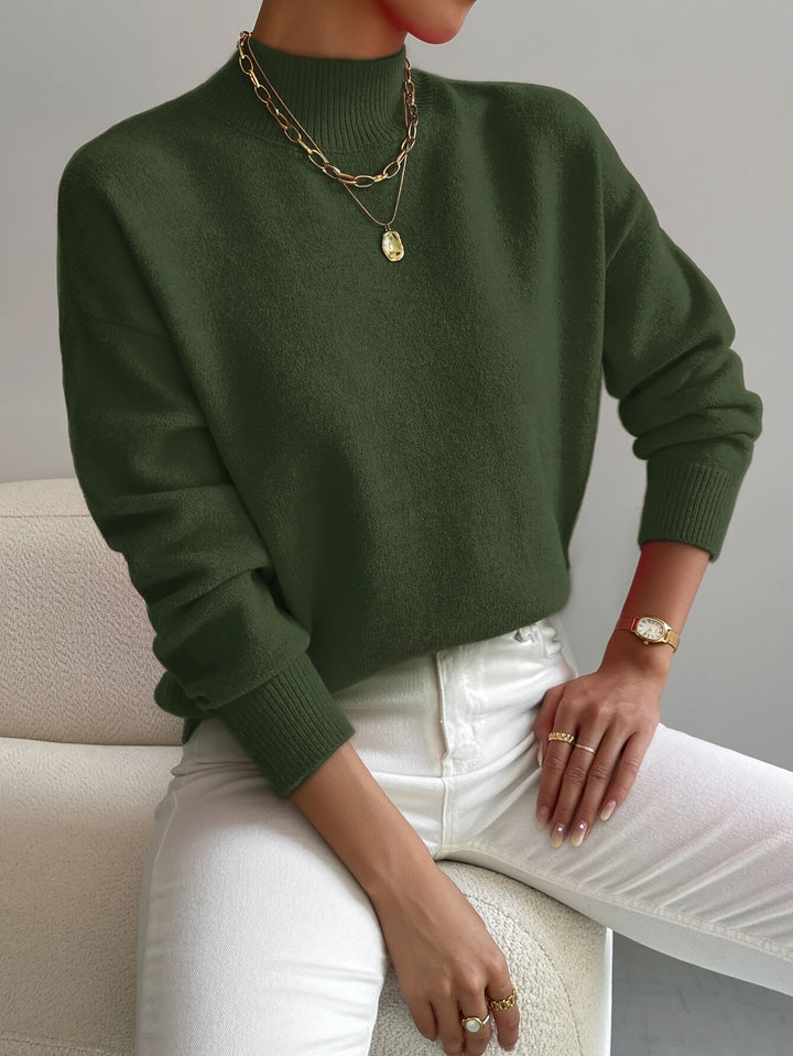 Astra - Camisola de gola alta de corte descontraído