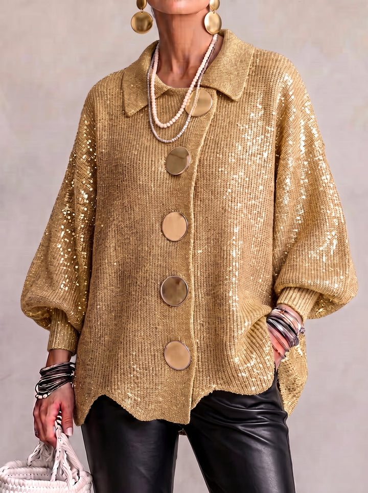 Kaelinae - Cardigan oversize de peso elevado