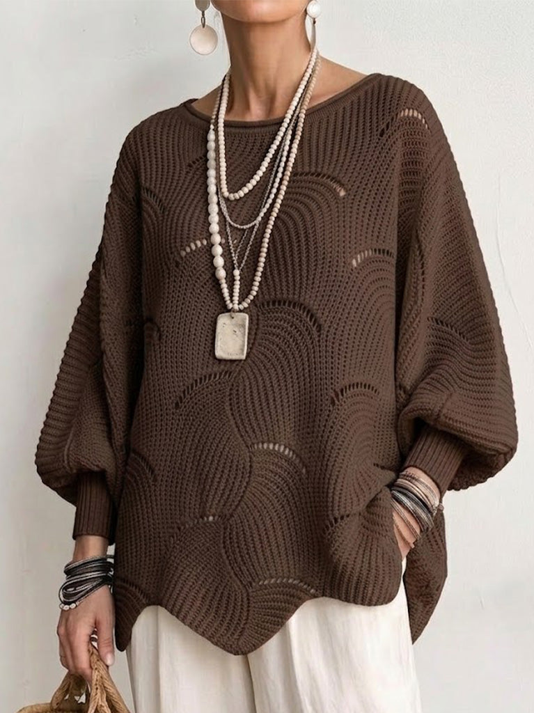 Coravina - Camisola texturizada em ponto aberto