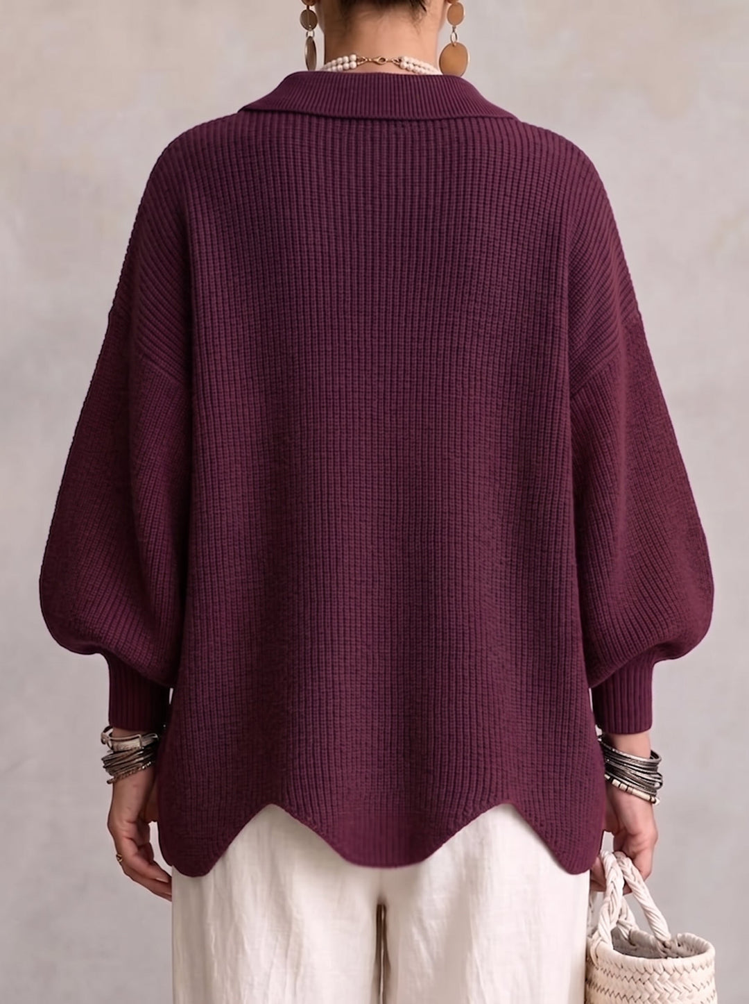 Kaelinae - Cardigan oversize de peso elevado