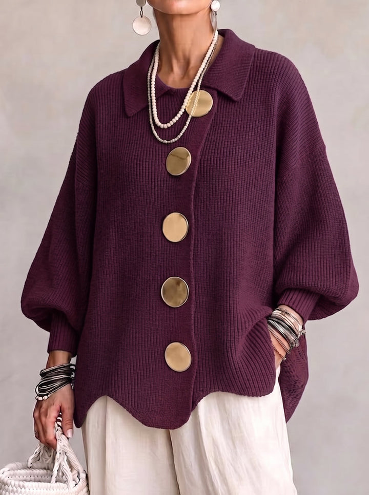 Kaelinae - Cardigan oversize de peso elevado