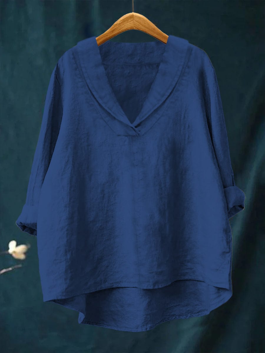 Bellissea - Blusa elegante com decote em V drapeado