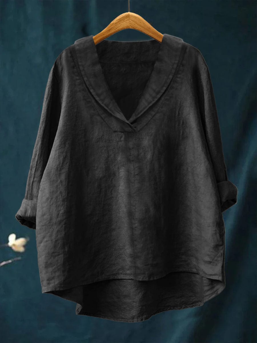 Bellissea - Blusa elegante com decote em V drapeado