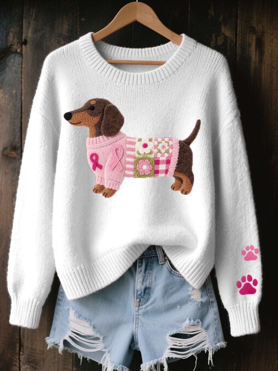 Caravine - Camisola de malha patchwork para cães