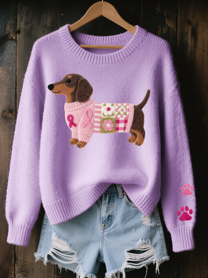 Caravine - Camisola de malha patchwork para cães