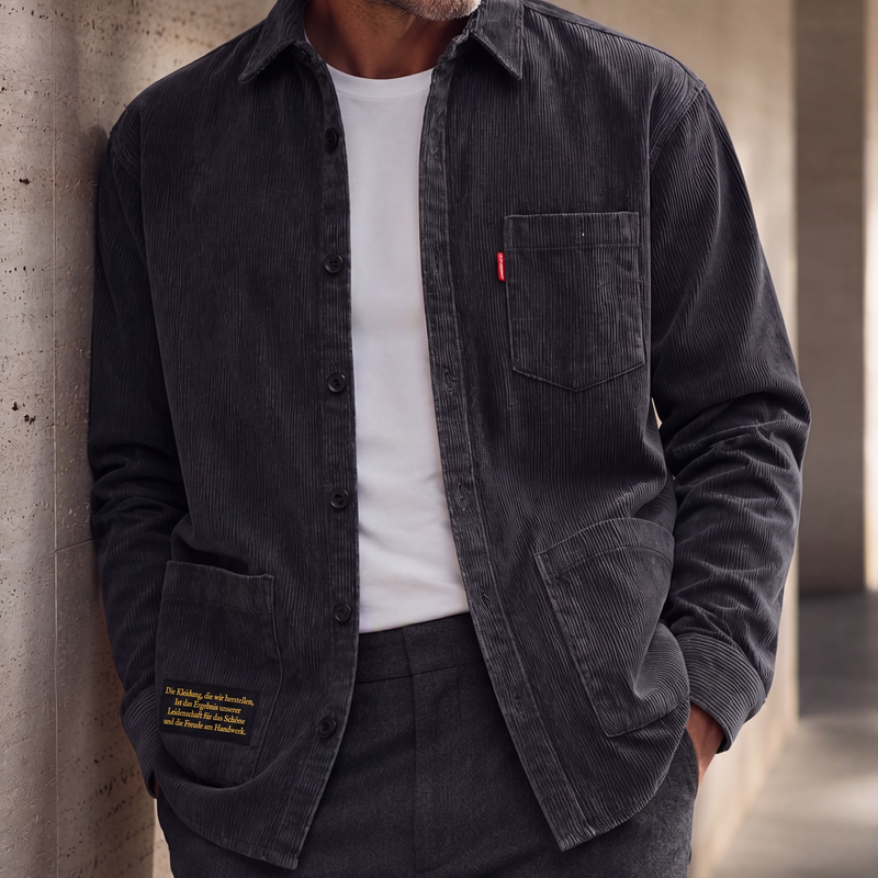 Jasten - Sobrecamisa vintage em bombazina