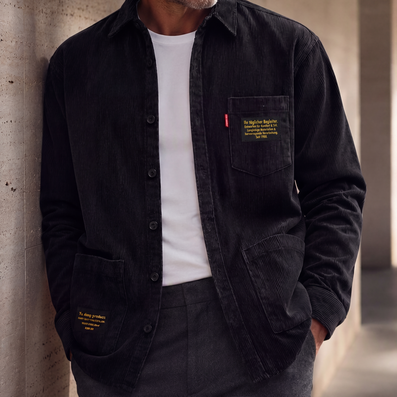 Jasten - Sobrecamisa vintage em bombazina