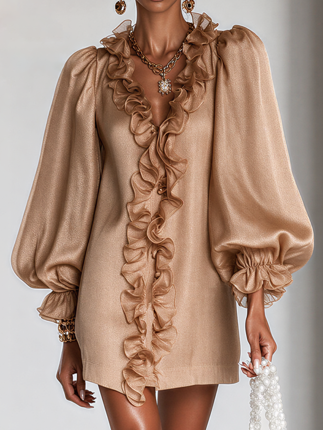 Amarina - Vestido mini com brilho